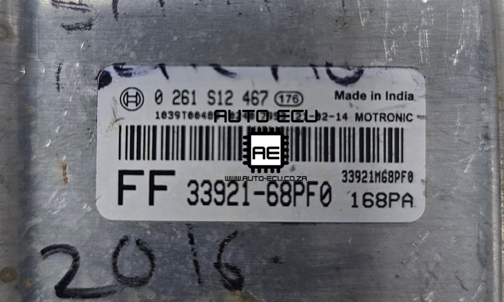 Suzuki Baleno 1.4 Auto 2018 | Engine Control Unit (ECU) | 33921-68PF0 | 0261S12467 | Bosch ME17.9.64